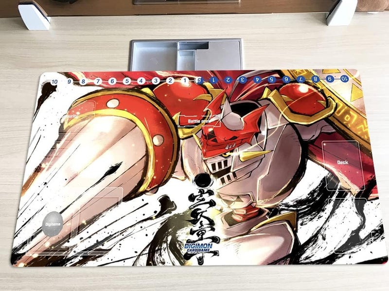Mlikemat New DTCG Duel Playmat Digimon Galantmon Trading Card Game TCG CCG Mat Pad + Free Bag (ZD002-222-SM) - Image 2